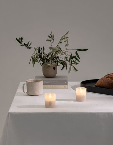 Uyuni Lighting Uyuni Lighting LED Wax candle in glass Ø6 x H7cm Vanilla set of 2