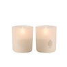 Uyuni Lighting Uyuni Lighting LED Wax candle in glass Ø6 x H7cm Vanilla set of 2