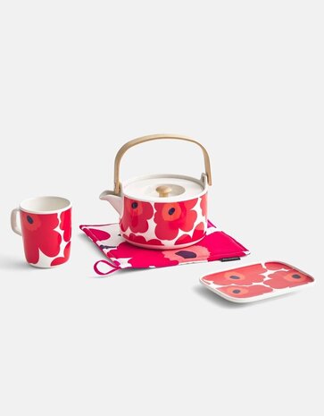 Marimekko Marimekko Unikko Theepot rood Marimekko Marimekko Unikko Theepot rood