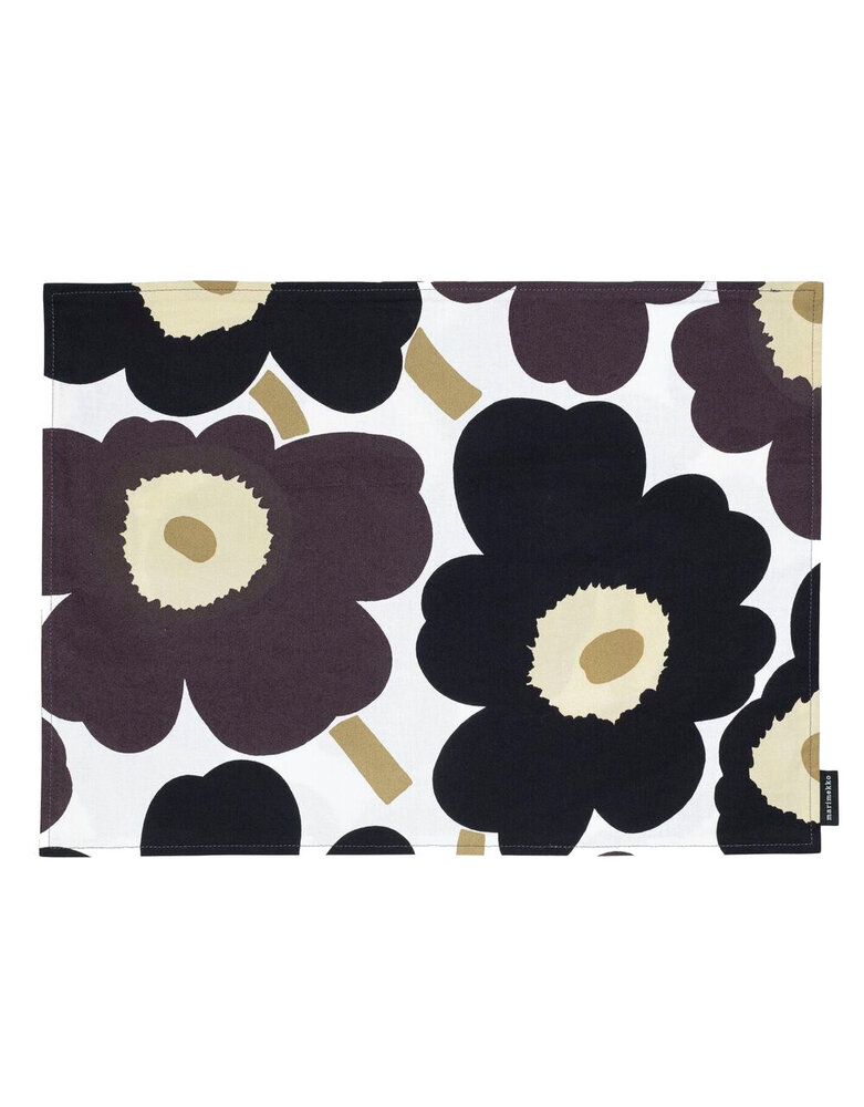 Marimekko Marimekko Pieni Unikko Placemat acrylcoating 31x42cm donkergrijs Marimekko Marimekko Pieni Unikko Placemat acrylcoating 31x42cm donkergrijs