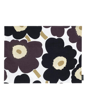 Marimekko Marimekko Pieni Unikko Placemat acrylic coating 31x42cm dark grey Marimekko Marimekko Pieni Unikko Placemat acrylic coating 31x42cm dark grey