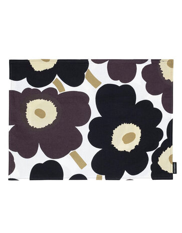 Marimekko Marimekko Pieni Unikko Placemat acrylcoating 31x42cm donkergrijs Marimekko Marimekko Pieni Unikko Placemat acrylcoating 31x42cm donkergrijs