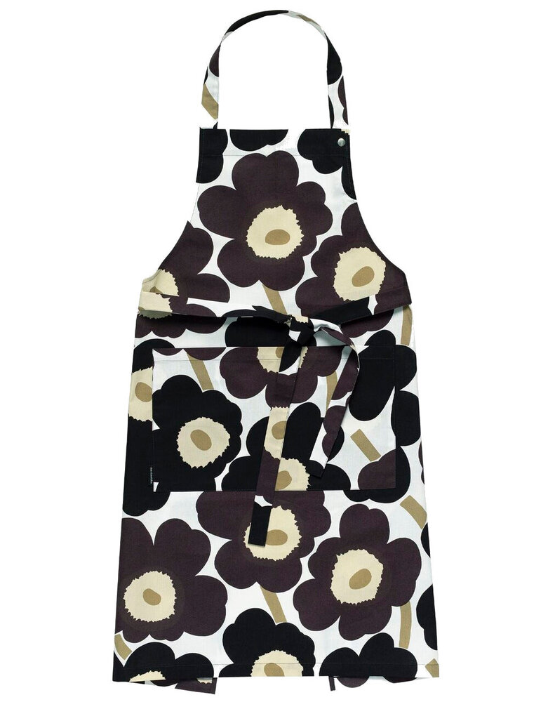 Marimekko Marimekko Pieni Unikko Keukenschort donkergrijs beige
