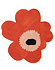 Marimekko Unikko Badmat 73x74cm oranjerood