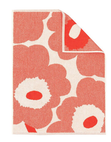 Marimekko Marimekko Unikko Handdoek 50x70cm oranjerood