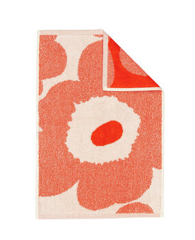 Marimekko Marimekko Unikko Gasten Handdoek 32x50cm oranjerood