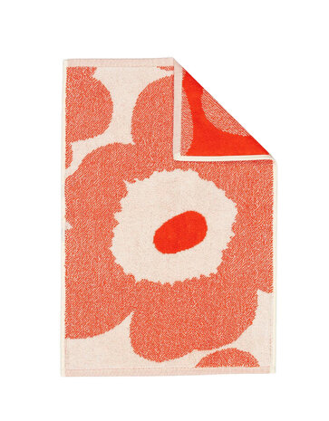 Marimekko Marimekko Unikko Gasten Handdoek 32x50cm oranjerood