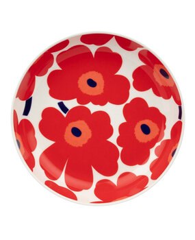 Marimekko Marimekko Unikko Diep bord 20.5cm rood
