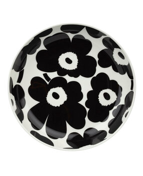Marimekko Marimekko Unikko Diep bord 20.5cm zwart Marimekko Marimekko Unikko Diep bord 20.5cm zwart