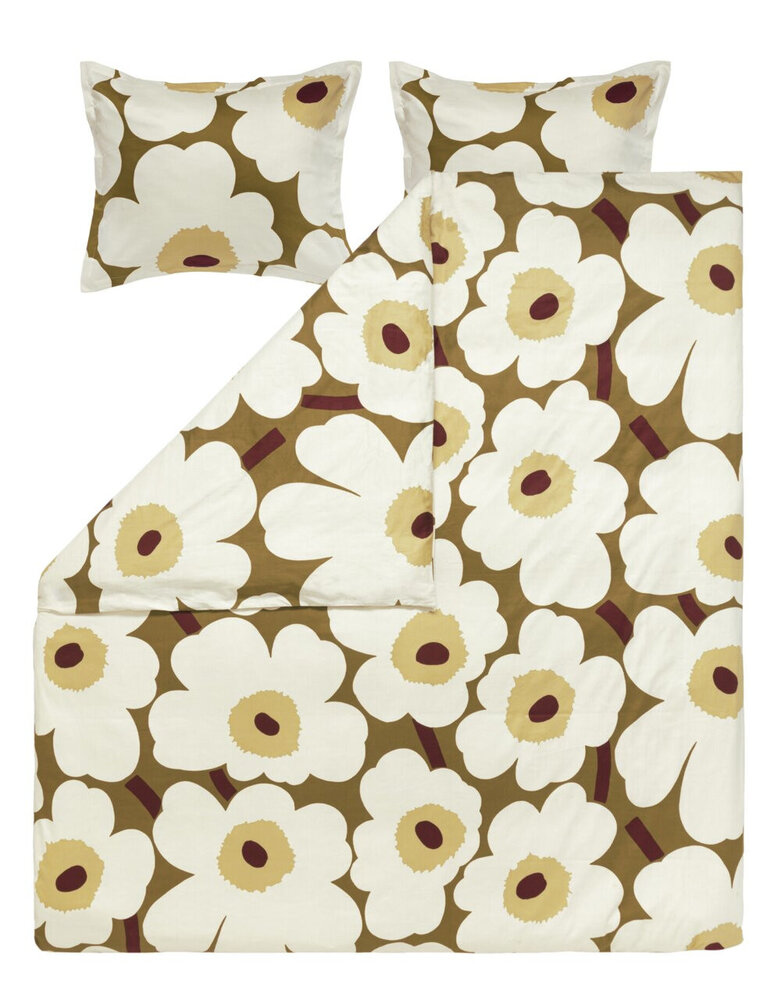 Marimekko Marimekko Unikko 240x220cm satin duvet cover with 2 pillowcases