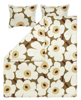 Marimekko Marimekko Unikko 240x220cm satijn dekbedovertrek met 2 kussenslopen