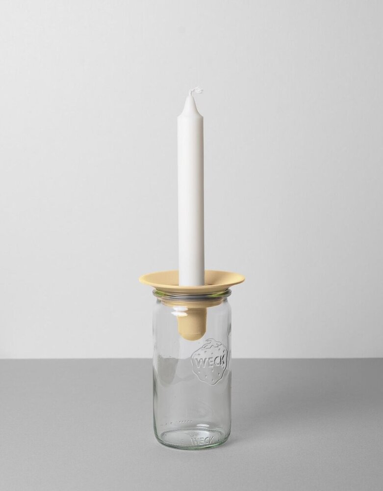 Våges Våges candle holder with glass jar H15cm (colour of your choice)