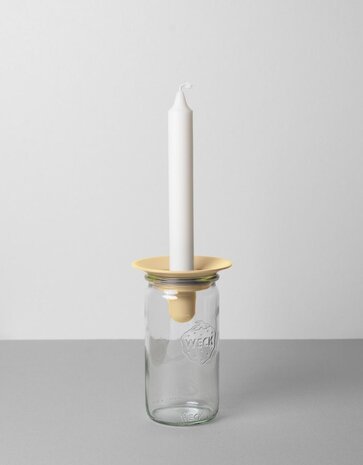 Våges Våges candle holder with glass jar H15cm (colour of your choice)