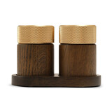 Gejst Gejst Sina Zout- en Pepermolen set met tray donker eiken met messing