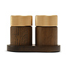Gejst Gejst Sina Zout- en Pepermolen set met tray donker eiken met messing
