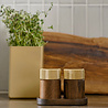 Gejst Gejst Sina Zout- en Pepermolen set met tray donker eiken met messing