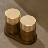 Gejst Gejst Sina Zout- en Pepermolen set met tray donker eiken met messing