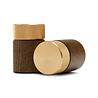 Gejst Gejst Sina Salt and Pepper Mill Set with Tray, Dark Oak with Brass