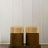 Gejst Gejst Sina Zout- en Pepermolen set met tray donker eiken met messing
