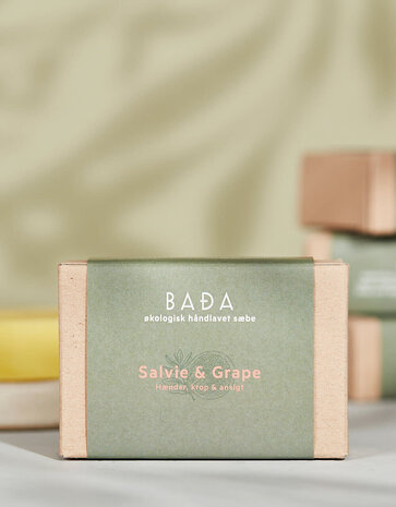 Bada Bada Bio soap Sage and Grapes Organic Danish handmade soap