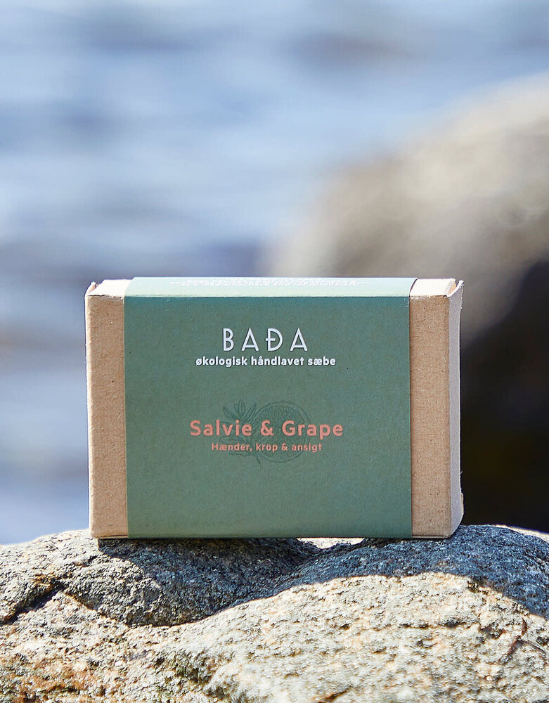 Bada Bada Bio soap Sage and Grapes Organic Danish handmade soap