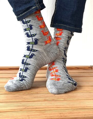 Cai Cai Bengt & Lotta Merino socks Shorebird (various sizes) light grey