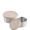 AYA & IDA AYA & IDA Snack containers stainless steel set 100ml + 200ml beige