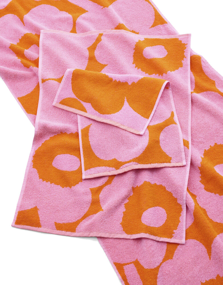 Marimekko Marimekko Unikko towel 30x50cm pink-orange
