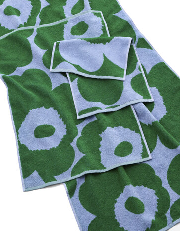 Marimekko Marimekko Unikko handdoek 50x70cm groen-lichtblauw