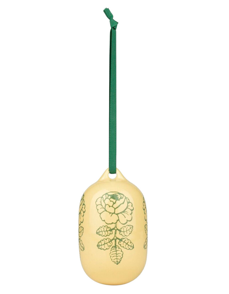 Marimekko Marimekko Vihkuruusu hang ornament 6x9cm geel-groen