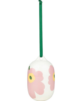 Marimekko Marimekko Unikko hang ornament 6x9cm roze