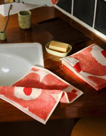 Marimekko Marimekko Unikko Mini Towel 32x32cm orange-red