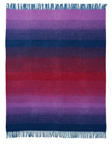 Klippan Klippan Aurora wool plaid 130x200cm 100% lambswool Purple Blue