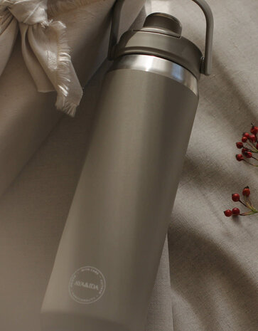 AYA & IDA AYA & IDA Thermo Stainless Steel Sports Drinking Bottle 700 ml Driftwood with handle