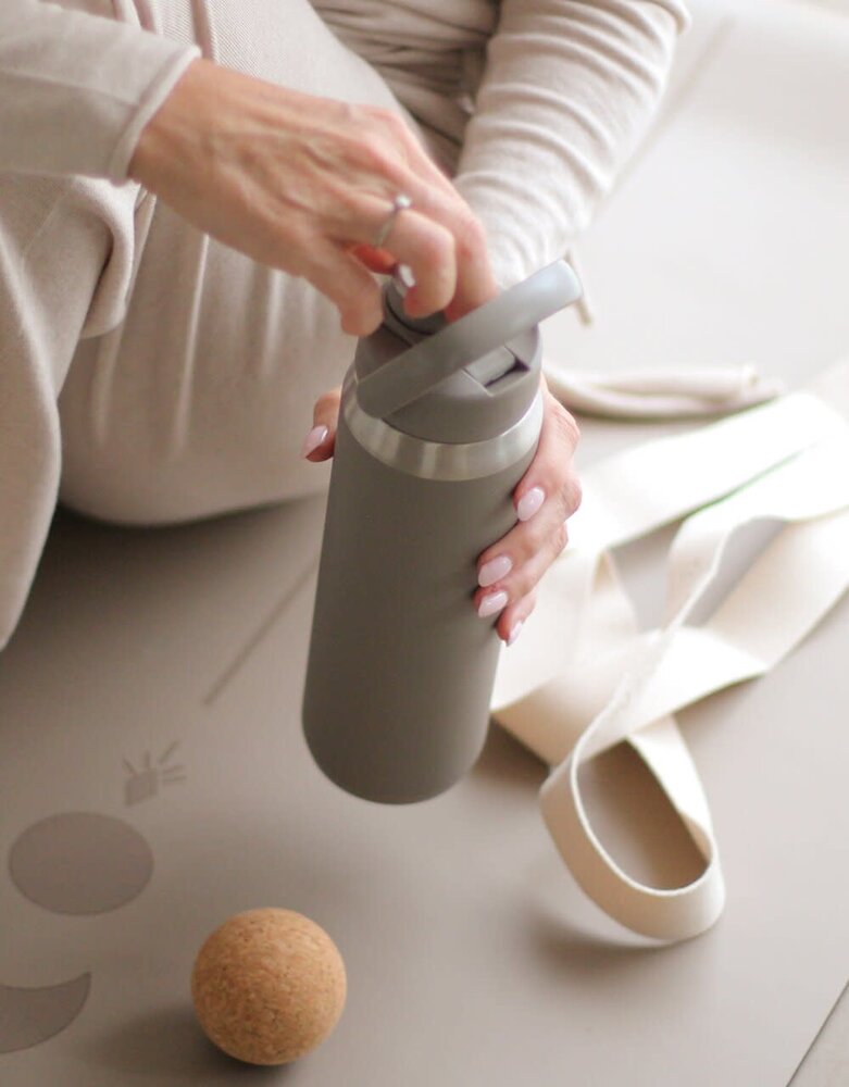 AYA & IDA AYA & IDA Thermo Stainless Steel Sports Drinking Bottle 700 ml Driftwood with handle