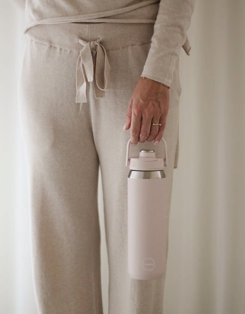 AYA & IDA AYA & IDA Thermo Stainless Steel Sports Drinking Bottle 700 ml Soft Rose with handle