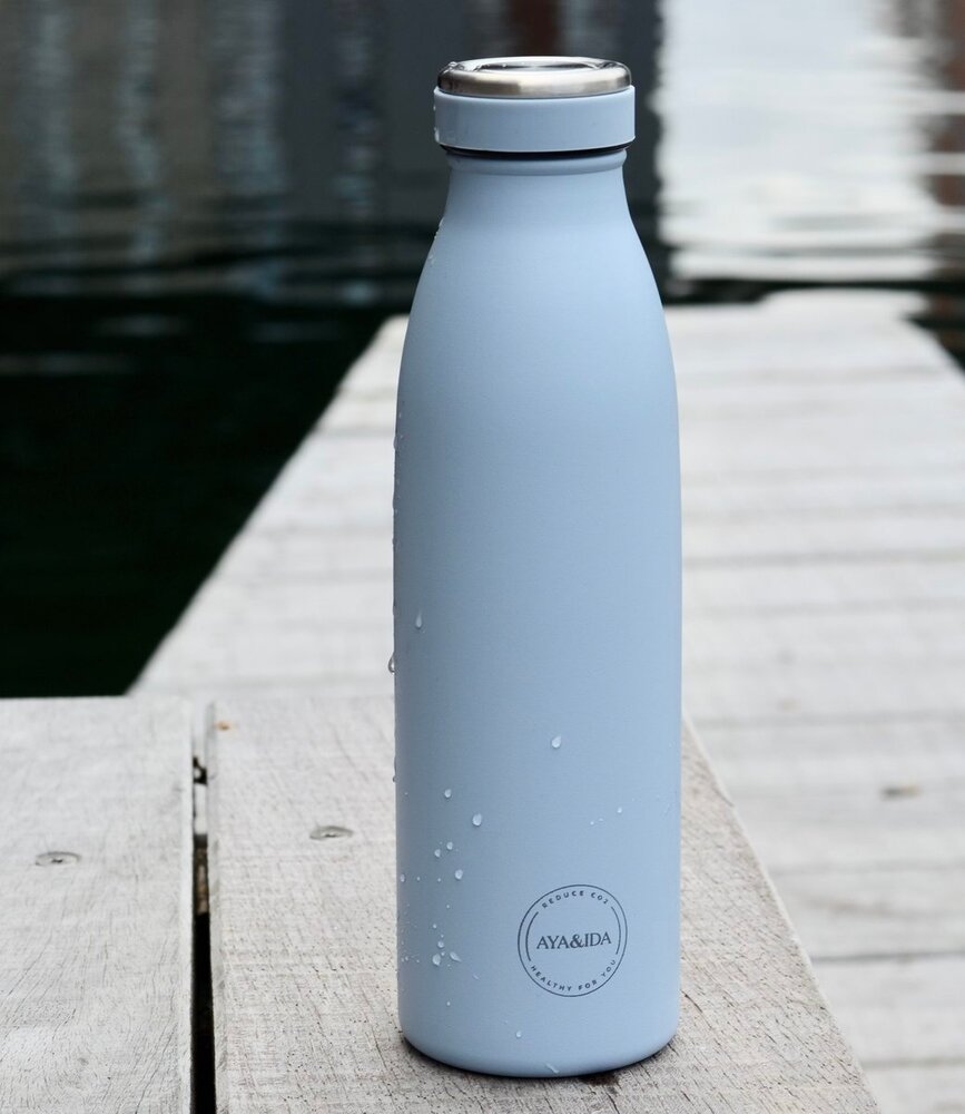 AYA & IDA AYA & IDA Thermo RVS Drinkfles 500 ml Powder Blue