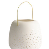 Uyuni Lighting UYUNI Ceramic lantern for LED candles 20x20cm white