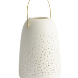 Uyuni Lighting UYUNI Ceramic lantern for LED candles 15.5x24cm white