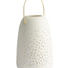 Uyuni Lighting UYUNI Ceramic lantern for LED candles 15.5x24cm white