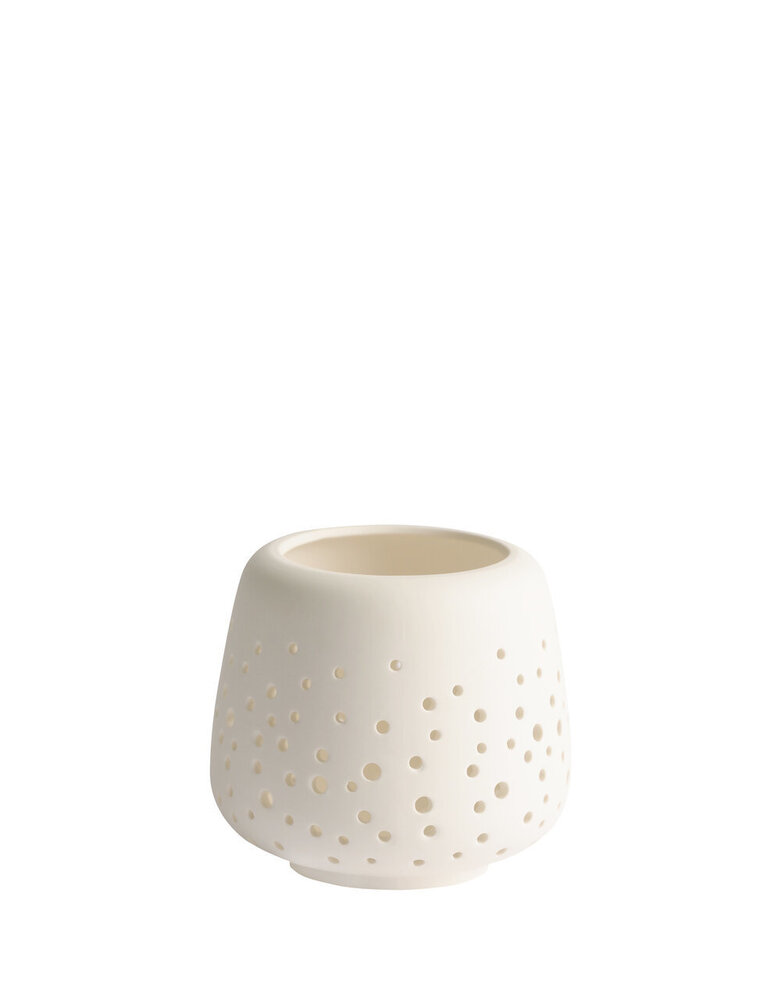 Uyuni Lighting UYUNI Ceramic candle holder for LED tealight 10x9.5cm white
