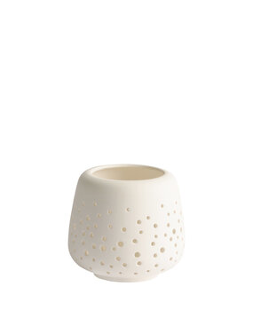 Uyuni Lighting UYUNI Ceramic candle holder for LED tealight 10x9.5cm white