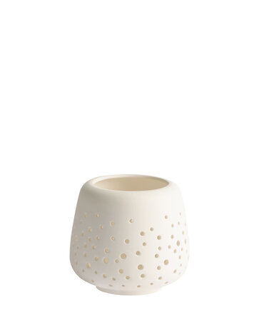 Uyuni Lighting UYUNI Ceramic candle holder for LED tealight 10x9.5cm white