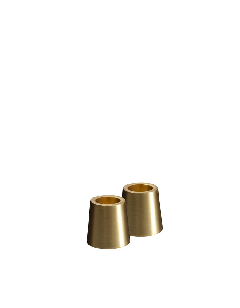 Uyuni Lighting Uyuni Mini Candle Holder set of 2 matte brass for mini candles
