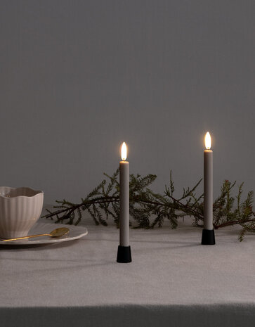 Uyuni Lighting Uyuni Mini-Kandelaar set van 2 mat zwart voor mini kaarsen