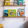 Moebe Moebe Magazine shelving 73x85x7cm oak shelves (various colours of legs)