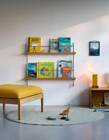 Moebe Moebe Magazine shelving 73x85x7cm oak shelves (various colours of legs)