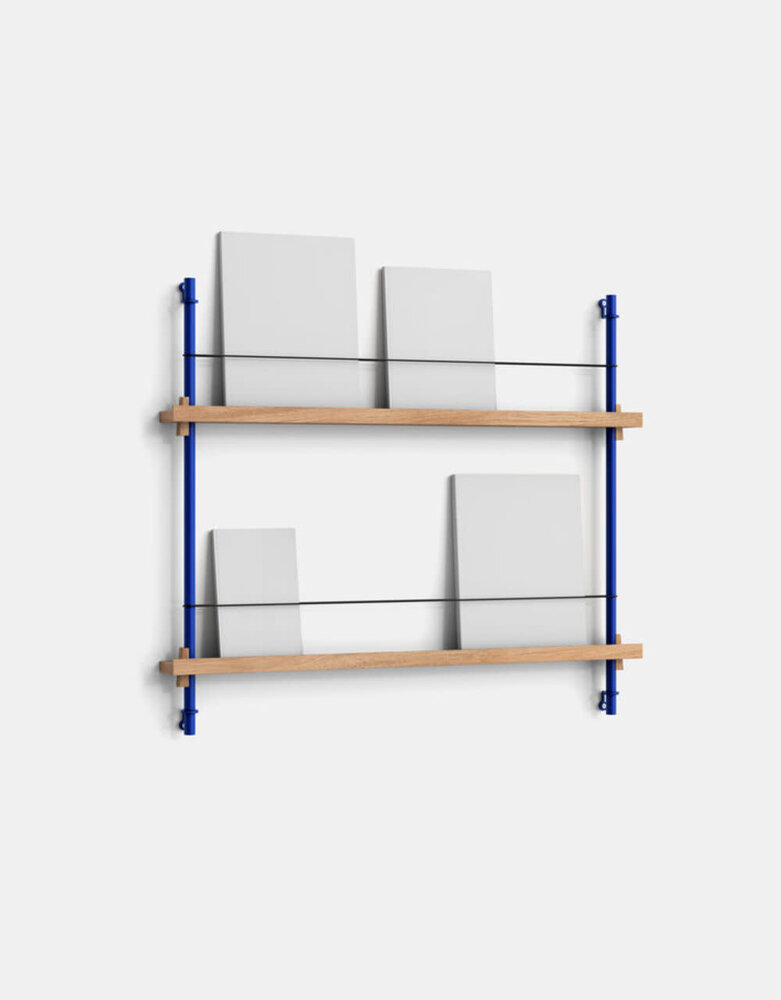 Moebe Moebe Magazine shelving 73x85x7cm oak shelves (various colours of legs)