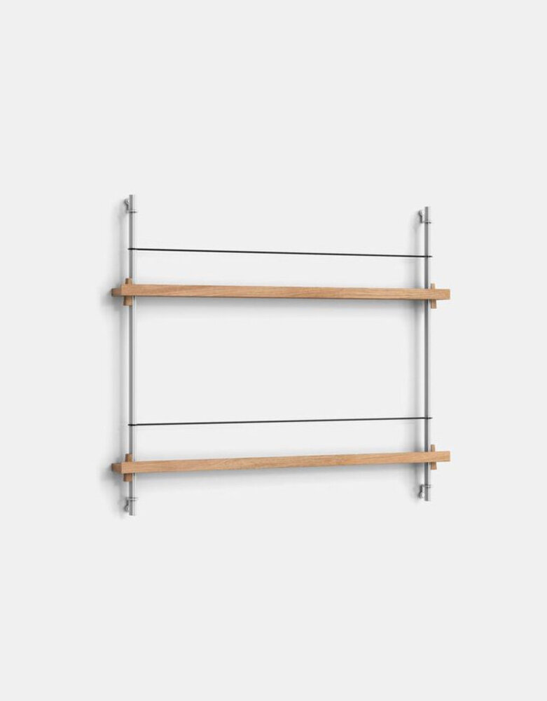 Moebe Moebe Magazine shelving 73x85x7cm oak shelves (various colours of legs)