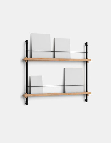 Moebe Moebe Magazine shelving 73x85x7cm oak shelves (various colours of legs)